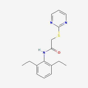 molecular formula C16H19N3OS B5701425 N-(2,6-diethylphenyl)-2-(2-pyrimidinylthio)acetamide 