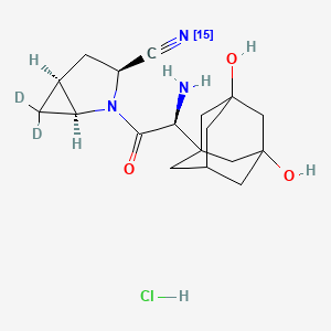 molecular formula C18H26ClN3O3 B570144 Hydroxy Saxagliptin-15N,D2 Hydrochloride CAS No. 1309934-05-1