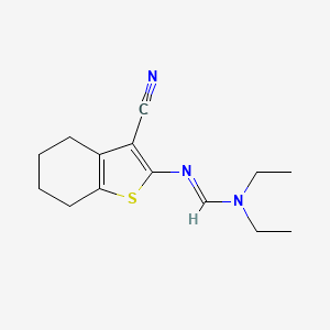 molecular formula C14H19N3S B5701446 N'-(3-cyano-4,5,6,7-tetrahydro-1-benzothien-2-yl)-N,N-diethylimidoformamide 