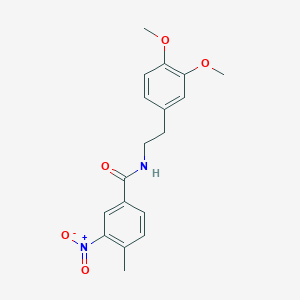 molecular formula C18H20N2O5 B5701467 N-[2-(3,4-dimethoxyphenyl)ethyl]-4-methyl-3-nitrobenzamide 