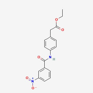 molecular formula C17H16N2O5 B5701474 ethyl {4-[(3-nitrobenzoyl)amino]phenyl}acetate 
