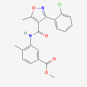 molecular formula C20H17ClN2O4 B5701490 methyl 3-({[3-(2-chlorophenyl)-5-methyl-4-isoxazolyl]carbonyl}amino)-4-methylbenzoate 