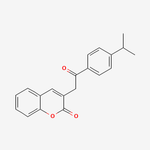 molecular formula C20H18O3 B5701500 3-[2-(4-isopropylphenyl)-2-oxoethyl]-2H-chromen-2-one 