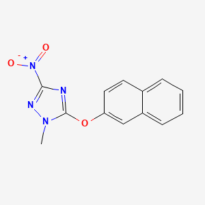 molecular formula C13H10N4O3 B5701505 1-methyl-5-(2-naphthyloxy)-3-nitro-1H-1,2,4-triazole 