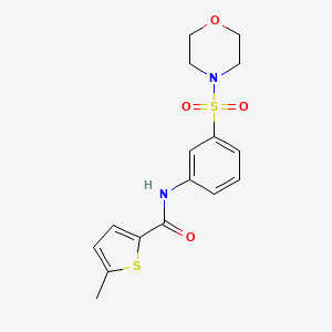 molecular formula C16H18N2O4S2 B5701513 5-methyl-N-[3-(4-morpholinylsulfonyl)phenyl]-2-thiophenecarboxamide 