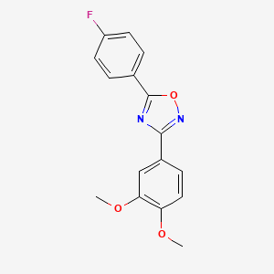 molecular formula C16H13FN2O3 B5701537 3-(3,4-dimethoxyphenyl)-5-(4-fluorophenyl)-1,2,4-oxadiazole 