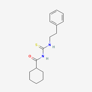 molecular formula C16H22N2OS B5701538 N-{[(2-phenylethyl)amino]carbonothioyl}cyclohexanecarboxamide 