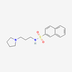 molecular formula C17H22N2O2S B5701539 N-[3-(1-pyrrolidinyl)propyl]-2-naphthalenesulfonamide 
