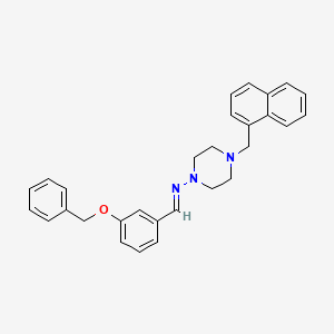 molecular formula C29H29N3O B5701546 N-[3-(benzyloxy)benzylidene]-4-(1-naphthylmethyl)-1-piperazinamine 