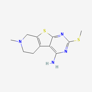 molecular formula C11H14N4S2 B5701551 7-methyl-2-(methylthio)-5,6,7,8-tetrahydropyrido[4',3':4,5]thieno[2,3-d]pyrimidin-4-amine 