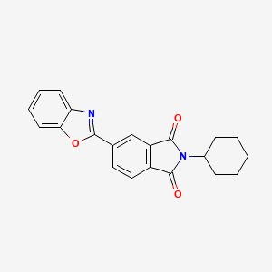molecular formula C21H18N2O3 B5701559 5-(1,3-benzoxazol-2-yl)-2-cyclohexyl-1H-isoindole-1,3(2H)-dione 