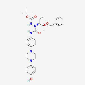 Tert-butyl N-[[4-[4-(4-hydroxyphenyl)piperazin-1-yl]phenyl]carbamoyl-[(2S,3S)-2-phenylmethoxypentan-3-yl]amino]carbamate