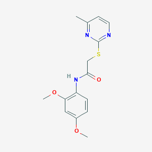 molecular formula C15H17N3O3S B5701568 N-(2,4-dimethoxyphenyl)-2-[(4-methyl-2-pyrimidinyl)thio]acetamide 