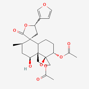 molecular formula C24H30O9 B570157 透微羽菌素 CAS No. 113493-26-8