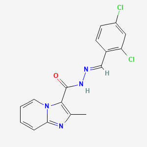 molecular formula C16H12Cl2N4O B5701577 N'-(2,4-dichlorobenzylidene)-2-methylimidazo[1,2-a]pyridine-3-carbohydrazide 