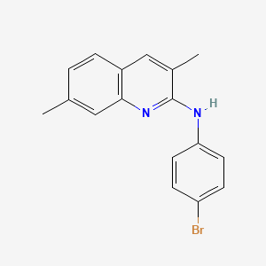 molecular formula C17H15BrN2 B5701597 N-(4-bromophenyl)-3,7-dimethyl-2-quinolinamine 