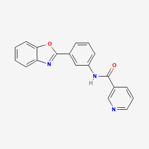 molecular formula C19H13N3O2 B5701605 N-[3-(1,3-benzoxazol-2-yl)phenyl]nicotinamide 