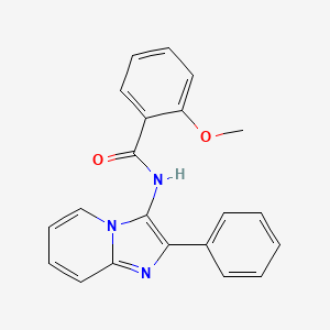 molecular formula C21H17N3O2 B5701623 2-methoxy-N-(2-phenylimidazo[1,2-a]pyridin-3-yl)benzamide 