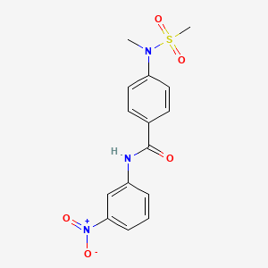 molecular formula C15H15N3O5S B5701630 4-[methyl(methylsulfonyl)amino]-N-(3-nitrophenyl)benzamide 