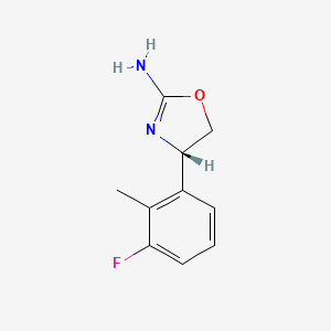 molecular formula C10H11FN2O B570165 (S)-4-(3-Fluoro-2-methylphenyl)-4,5-dihydrooxazol-2-amine CAS No. 1357266-05-7