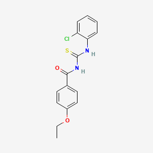 molecular formula C16H15ClN2O2S B5701667 N-{[(2-chlorophenyl)amino]carbonothioyl}-4-ethoxybenzamide 