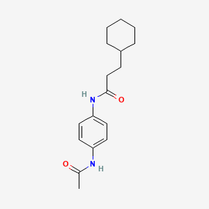 molecular formula C17H24N2O2 B5701681 N-[4-(acetylamino)phenyl]-3-cyclohexylpropanamide 