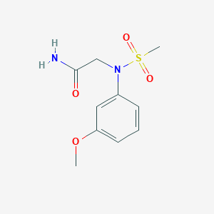 molecular formula C10H14N2O4S B5701702 N~2~-(3-methoxyphenyl)-N~2~-(methylsulfonyl)glycinamide 