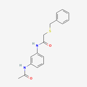 molecular formula C17H18N2O2S B5701708 N-[3-(acetylamino)phenyl]-2-(benzylthio)acetamide 