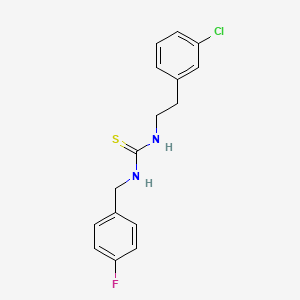 molecular formula C16H16ClFN2S B5701713 N-[2-(3-chlorophenyl)ethyl]-N'-(4-fluorobenzyl)thiourea 