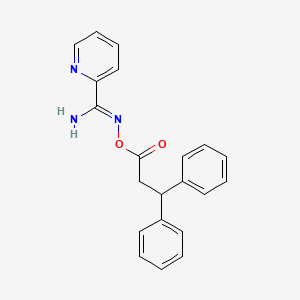 molecular formula C21H19N3O2 B5701716 N'-[(3,3-diphenylpropanoyl)oxy]-2-pyridinecarboximidamide 