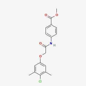 molecular formula C18H18ClNO4 B5701731 methyl 4-{[(4-chloro-3,5-dimethylphenoxy)acetyl]amino}benzoate 