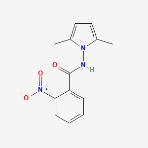 molecular formula C13H13N3O3 B5701744 N-(2,5-dimethyl-1H-pyrrol-1-yl)-2-nitrobenzamide 