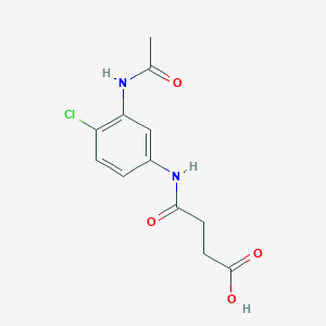 molecular formula C12H13ClN2O4 B5701752 4-{[3-(acetylamino)-4-chlorophenyl]amino}-4-oxobutanoic acid 