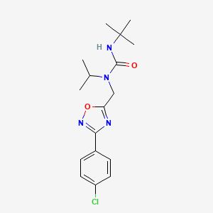 molecular formula C17H23ClN4O2 B5701764 N'-(tert-butyl)-N-{[3-(4-chlorophenyl)-1,2,4-oxadiazol-5-yl]methyl}-N-isopropylurea 