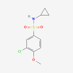 molecular formula C10H12ClNO3S B5701771 3-chloro-N-cyclopropyl-4-methoxybenzenesulfonamide 