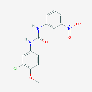 molecular formula C14H12ClN3O4 B5701776 N-(3-chloro-4-methoxyphenyl)-N'-(3-nitrophenyl)urea 