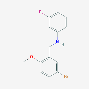 molecular formula C14H13BrFNO B5701778 (5-bromo-2-methoxybenzyl)(3-fluorophenyl)amine 