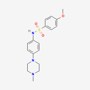 molecular formula C18H23N3O3S B5701786 4-methoxy-N-[4-(4-methyl-1-piperazinyl)phenyl]benzenesulfonamide 