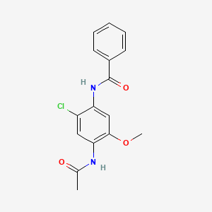 molecular formula C16H15ClN2O3 B5701795 N-[4-(acetylamino)-2-chloro-5-methoxyphenyl]benzamide 