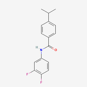 molecular formula C16H15F2NO B5701825 N-(3,4-difluorophenyl)-4-isopropylbenzamide 