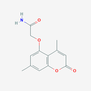 molecular formula C13H13NO4 B5701828 2-[(4,7-dimethyl-2-oxo-2H-chromen-5-yl)oxy]acetamide 
