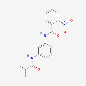 molecular formula C17H17N3O4 B5701832 N-[3-(isobutyrylamino)phenyl]-2-nitrobenzamide 