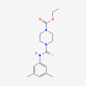 molecular formula C16H23N3O2S B5701848 ethyl 4-{[(3,5-dimethylphenyl)amino]carbonothioyl}-1-piperazinecarboxylate 