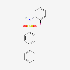 molecular formula C18H14FNO2S B5701849 N-(2-fluorophenyl)-4-biphenylsulfonamide 