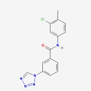 N-(3-chloro-4-methylphenyl)-3-(1H-tetrazol-1-yl)benzamide