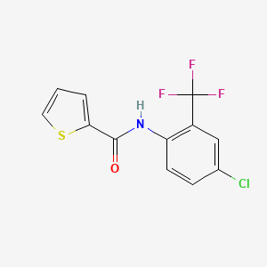 molecular formula C12H7ClF3NOS B5701872 N-[4-chloro-2-(trifluoromethyl)phenyl]-2-thiophenecarboxamide 