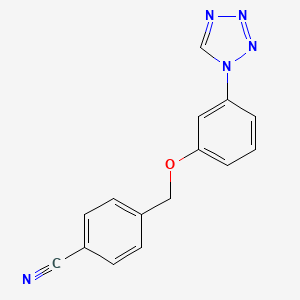 molecular formula C15H11N5O B5701888 4-{[3-(1H-tetrazol-1-yl)phenoxy]methyl}benzonitrile 