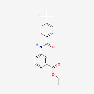 molecular formula C20H23NO3 B5701907 ethyl 3-[(4-tert-butylbenzoyl)amino]benzoate 