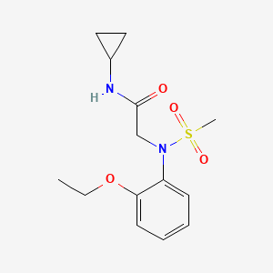 molecular formula C14H20N2O4S B5701920 N~1~-cyclopropyl-N~2~-(2-ethoxyphenyl)-N~2~-(methylsulfonyl)glycinamide 