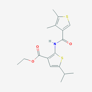 molecular formula C17H21NO3S2 B5701942 ethyl 2-{[(4,5-dimethyl-3-thienyl)carbonyl]amino}-5-isopropyl-3-thiophenecarboxylate 